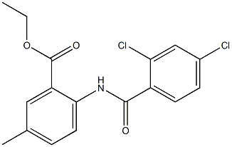 ethyl 2-[(2,4-dichlorobenzoyl)amino]-5-methylbenzoate Struktur