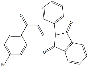 2-[3-(4-bromophenyl)-3-oxoprop-1-enyl]-2-phenylindane-1,3-dione Struktur