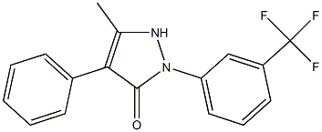 5-methyl-4-phenyl-2-[3-(trifluoromethyl)phenyl]-1,2-dihydro-3H-pyrazol-3-one Struktur