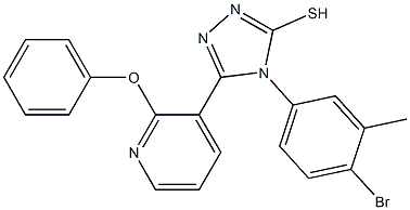 4-(4-bromo-3-methylphenyl)-5-(2-phenoxy-3-pyridyl)-4H-1,2,4-triazole-3-thiol Struktur