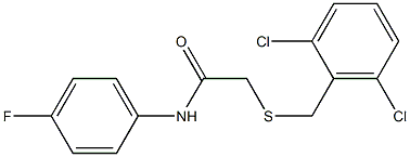 N1-(4-fluorophenyl)-2-[(2,6-dichlorobenzyl)thio]acetamide Struktur