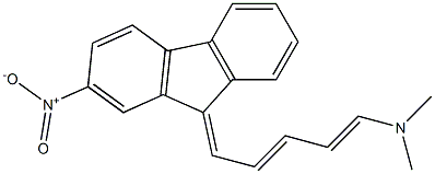 N1,N1-dimethyl-5-(2-nitro-9H-fluoren-9-yliden)penta-1,3-dien-1-amine Struktur