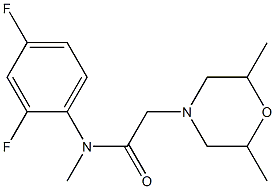 N1-(2,4-difluorophenyl)-N1-methyl-2-(2,6-dimethylmorpholino)acetamide Struktur