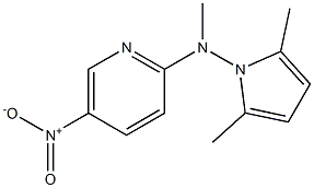 N2-(2,5-dimethyl-1H-pyrrol-1-yl)-N2-methyl-5-nitropyridin-2-amine Struktur