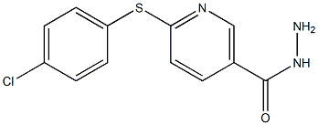 6-[(4-chlorophenyl)sulfanyl]nicotinohydrazide Struktur