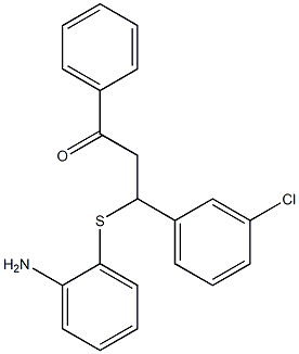 3-[(2-aminophenyl)thio]-3-(3-chlorophenyl)-1-phenylpropan-1-one Struktur