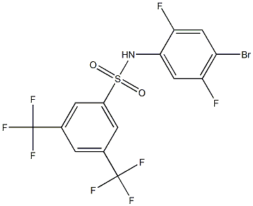 N1-(4-bromo-2,5-difluorophenyl)-3,5-di(trifluoromethyl)benzene-1-sulfonamide Struktur