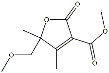 methyl 5-(methoxymethyl)-4,5-dimethyl-2-oxo-2,5-dihydrofuran-3-carboxylate Struktur