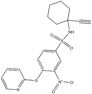 N1-(1-eth-1-ynylcyclohexyl)-3-nitro-4-(2-pyridylthio)benzene-1-sulfonamide Struktur