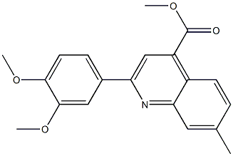 methyl 2-(3,4-dimethoxyphenyl)-7-methylquinoline-4-carboxylate Struktur