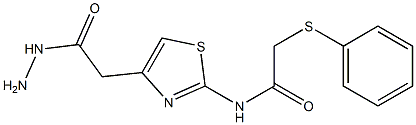 N1-[4-(2-hydrazino-2-oxoethyl)-1,3-thiazol-2-yl]-2-(phenylthio)acetamide Struktur