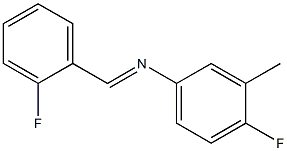 4-fluoro-N-[(E)-(2-fluorophenyl)methylidene]-3-methylaniline Struktur