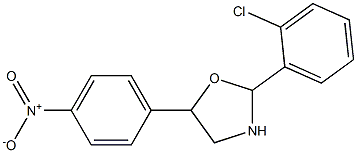 2-(2-chlorophenyl)-5-(4-nitrophenyl)-1,3-oxazolane Struktur