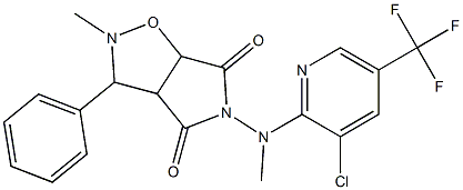 5-[[3-chloro-5-(trifluoromethyl)-2-pyridinyl](methyl)amino]-2-methyl-3-phenyldihydro-2H-pyrrolo[3,4-d]isoxazole-4,6(3H,5H)-dione Struktur