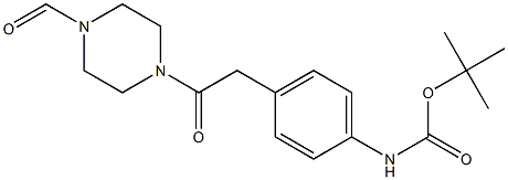 tert-butyl 4-[2-(4-formylpiperazin-1-yl)-2-oxoethyl]phenylcarbamate Struktur