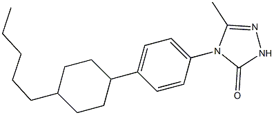 5-methyl-4-[4-(4-pentylcyclohexyl)phenyl]-2,4-dihydro-3H-1,2,4-triazol-3-one Struktur