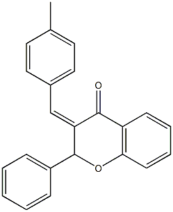 3-(4-methylbenzylidene)-2-phenylchroman-4-one Struktur