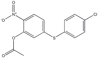 5-[(4-chlorophenyl)thio]-2-nitrophenyl acetate Struktur