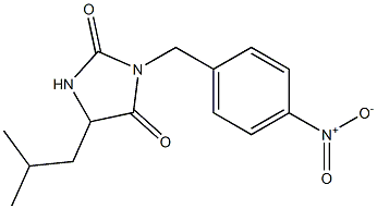 5-isobutyl-3-(4-nitrobenzyl)imidazolidine-2,4-dione Struktur