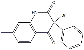 3-bromo-7-methyl-3-phenyl-1,2,3,4-tetrahydroquinoline-2,4-dione Struktur