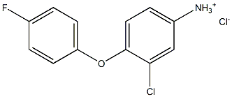 3-chloro-4-(4-fluorophenoxy)benzenaminium chloride Struktur