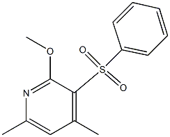 2-methoxy-4,6-dimethyl-3-(phenylsulfonyl)pyridine Struktur