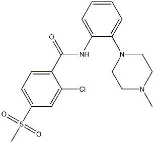 2-chloro-N-[2-(4-methylpiperazino)phenyl]-4-(methylsulfonyl)benzenecarboxamide Struktur