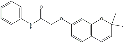 N1-(2-methylphenyl)-2-[(2,2-dimethyl-2H-chromen-7-yl)oxy]acetamide Struktur