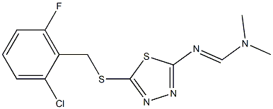 N'-{5-[(2-chloro-6-fluorobenzyl)thio]-1,3,4-thiadiazol-2-yl}-N,N-dimethyliminoformamide Struktur