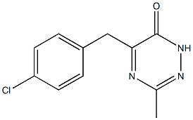 5-(4-chlorobenzyl)-3-methyl-1,6-dihydro-1,2,4-triazin-6-one Struktur