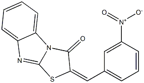 2-(3-nitrobenzylidene)-2,3-dihydrobenzo[4,5]imidazo[2,1-b][1,3]thiazol-3-one Struktur