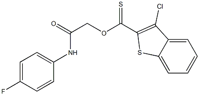 2-(4-fluoroanilino)-2-oxoethyl 3-chlorobenzo[b]thiophene-2-carbothioate Struktur