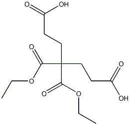 4,4-di(ethoxycarbonyl)heptanedioic acid Struktur