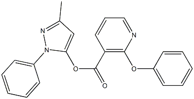 3-methyl-1-phenyl-1H-pyrazol-5-yl 2-phenoxynicotinate Struktur