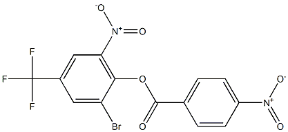 2-bromo-6-nitro-4-(trifluoromethyl)phenyl 4-nitrobenzoate Struktur