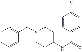 N-(1-benzyl-4-piperidinyl)-4-chlorobenzenecarboxamide Struktur