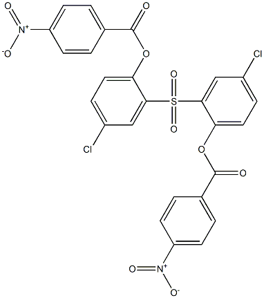 4-chloro-2-({5-chloro-2-[(4-nitrobenzoyl)oxy]phenyl}sulfonyl)phenyl 4-nitrobenzoate Struktur