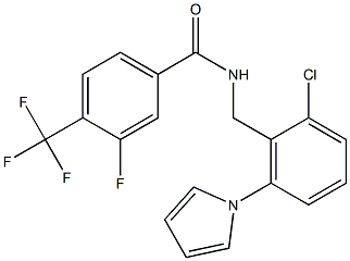 N-[2-chloro-6-(1H-pyrrol-1-yl)benzyl]-3-fluoro-4-(trifluoromethyl)benzenecarboxamide Struktur