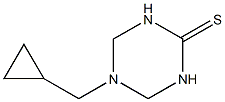 5-(cyclopropylmethyl)-1,3,5-triazinane-2-thione Struktur