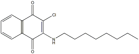 2-chloro-3-(octylamino)-1,4-dihydronaphthalene-1,4-dione Struktur