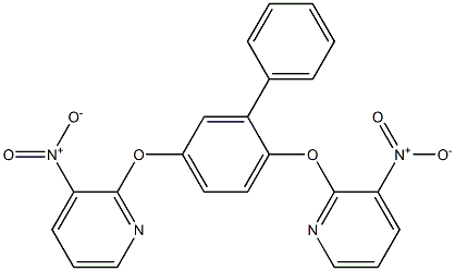 3-nitro-2-({5-[(3-nitropyridin-2-yl)oxy][1,1'-biphenyl]-2-yl}oxy)pyridine Struktur