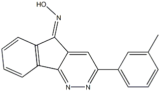 3-(3-methylphenyl)-5H-indeno[1,2-c]pyridazin-5-one oxime Struktur