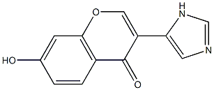 7-hydroxy-3-(1H-imidazol-5-yl)-4H-chromen-4-one Struktur