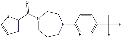 2-thienyl{4-[5-(trifluoromethyl)-2-pyridyl]-1,4-diazepan-1-yl}methanone Struktur