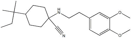 1-[(3,4-dimethoxyphenethyl)amino]-4-(tert-pentyl)cyclohexane-1-carbonitrile Struktur