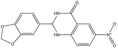 2-(1,3-benzodioxol-5-yl)-6-nitro-1,2,3,4-tetrahydroquinazolin-4-one Struktur