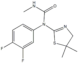 N-(3,4-difluorophenyl)-N-(5,5-dimethyl-4,5-dihydro-1,3-thiazol-2-yl)-N'-methylurea Struktur