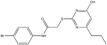 N1-(4-bromophenyl)-2-[(4-hydroxy-6-propylpyrimidin-2-yl)thio]acetamide Struktur