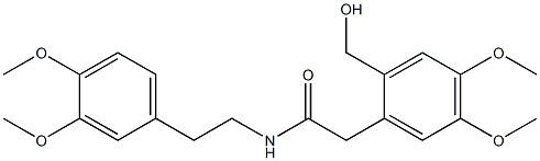 N1-(3,4-dimethoxyphenethyl)-2-[2-(hydroxymethyl)-4,5-dimethoxyphenyl]acetamide Struktur