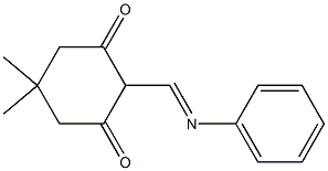 5,5-dimethyl-2-[(phenylimino)methyl]-1,3-cyclohexanedione Struktur